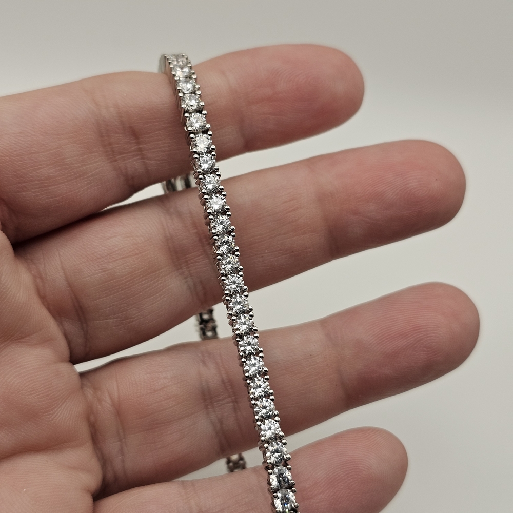 Elegant White GF CZ Tennis Bracelet